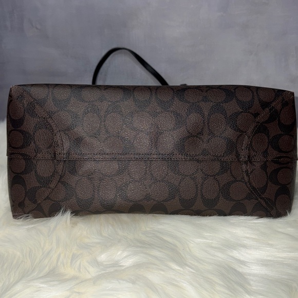 Coach City Tote Bag Dark Brown & Black - Picture 8 of 17